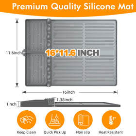 Heat-resistant silicone safely sits near grills during high-heat sessions.