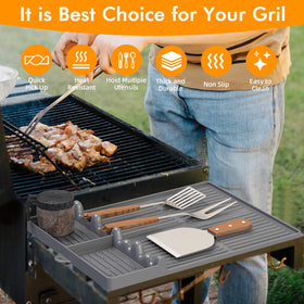 Compact 16x11.5 inch design keeps counters tidy during grilling.