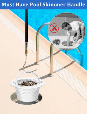 Bomis skimmer basket remover handles pool debris with ease