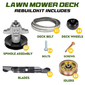 Bomusou 3-spindle assembly for quick replacement on Cub Cadet/MTD decks