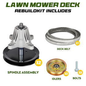 Bomusou 46-inch deck rebuild kit idler assembly ensures stable belt tracking during operation.