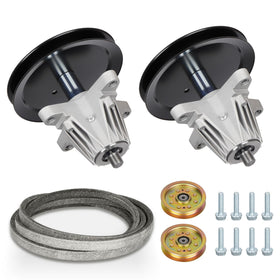 Bomusou 46-inch deck rebuild kit spindle and pulley, designed for smooth mowing performance.