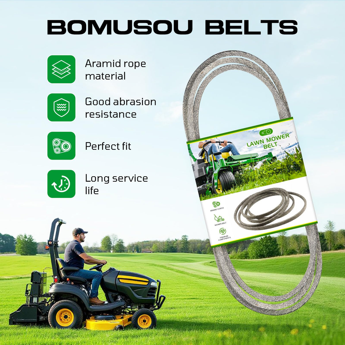 Bomusou Bad Boy 041-1490-00 belt delivering steady performance in mower deck