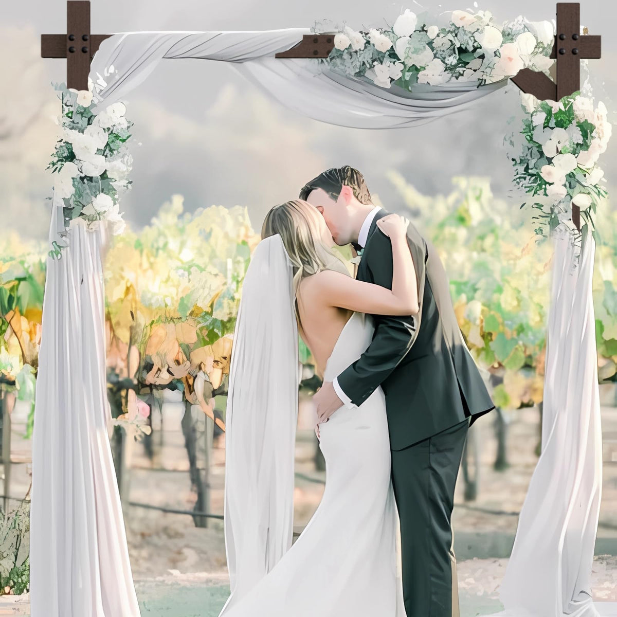 Bonastella wooden wedding arch assembly-steps, quick setup.
