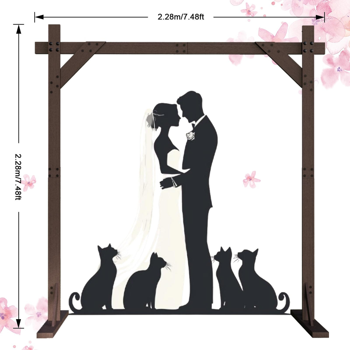 Bonastella wooden wedding arch indoor and outdoor use, ideal for garden ceremonies.
