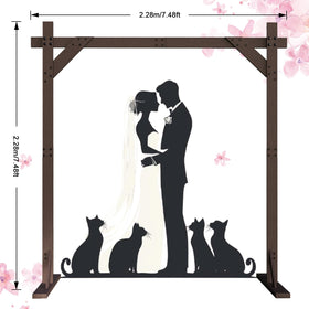Bonastella wooden wedding arch indoor and outdoor use, ideal for garden ceremonies.