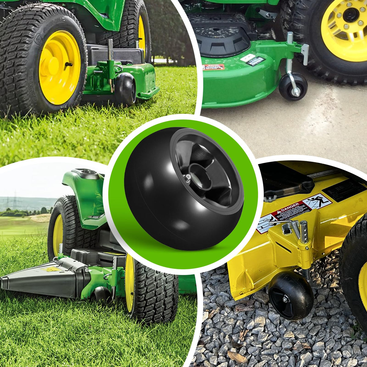 Bonbo 5 inch OD wheel close-up on rugged ABS body.