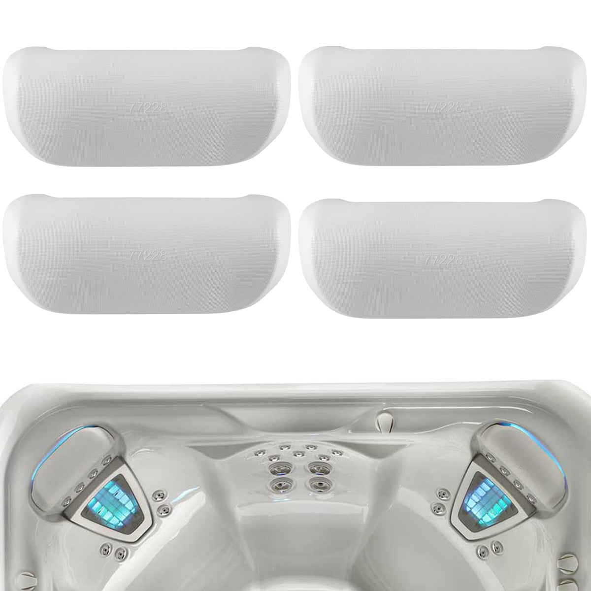 Bonbo 77228 neck pillow fits multiple spa models for comfortable soaking.