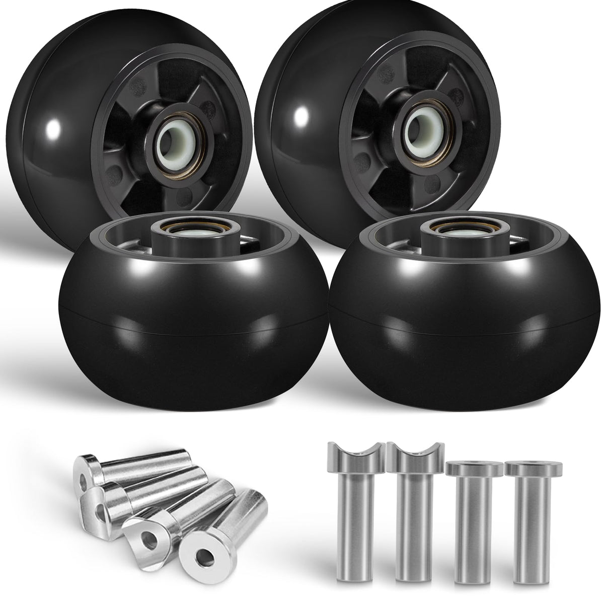 Bonbo mower deck gauge wheel kit for consistent height on uneven lawns.