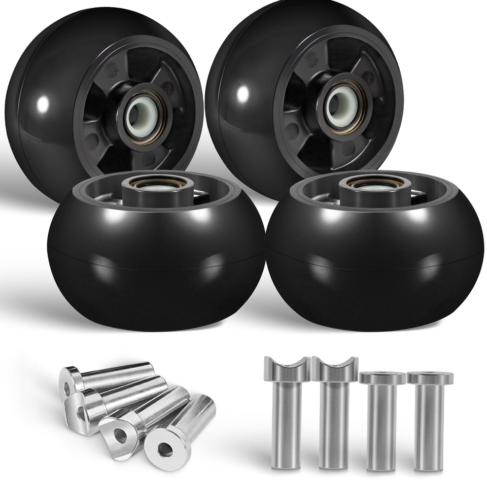 Bonbo mower deck gauge wheel kit for consistent height on uneven lawns.