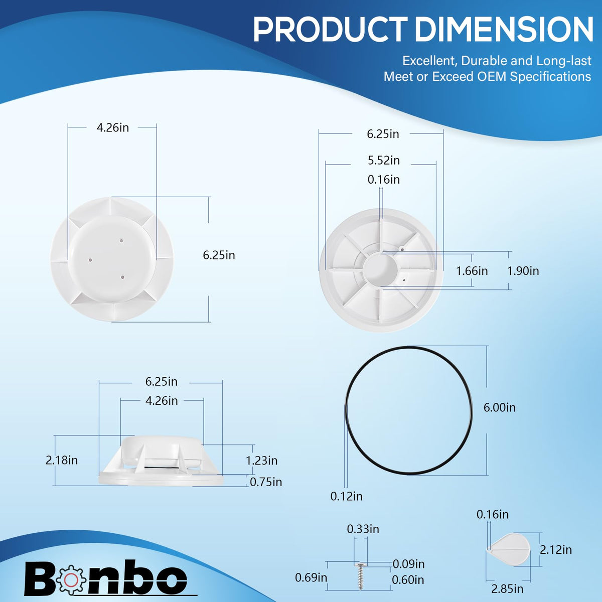 Bonbo rust resistant and deformation resistant materials support long life.