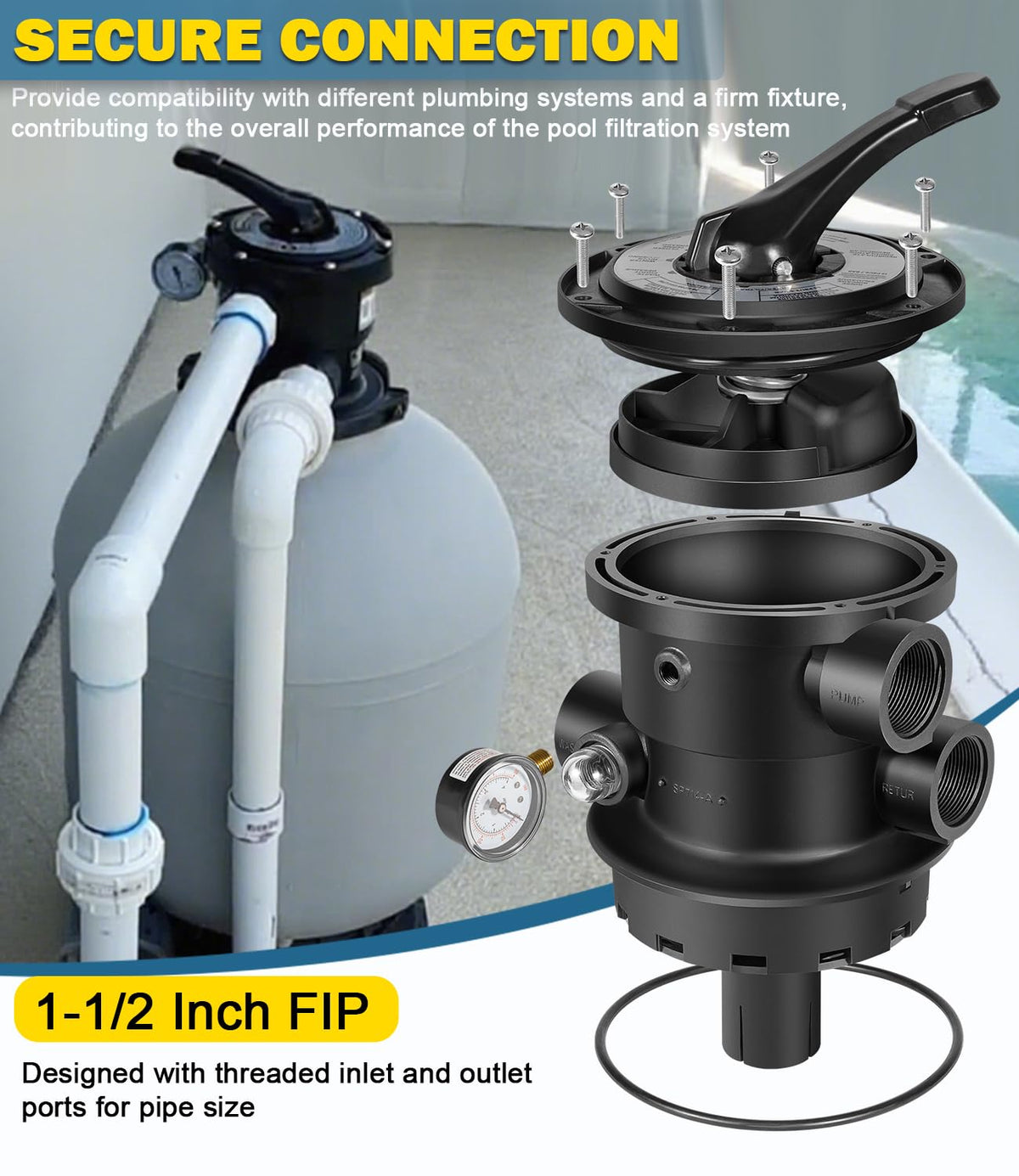Bonbo SP0714T rinse position for cleaning the filter bed.