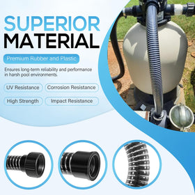 Bonbo UV-resistant hose resists sun exposure for lasting pool performance.