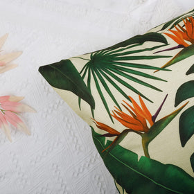 Bonhause palm leaf cushion cover, fits 18x18 inserts for comfy sofas.