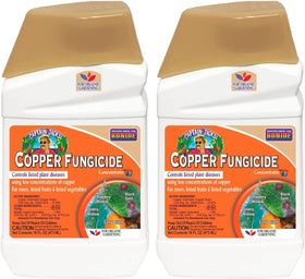 Bonide Captain Jack Copper Fungicide bottle pour for quick garden application