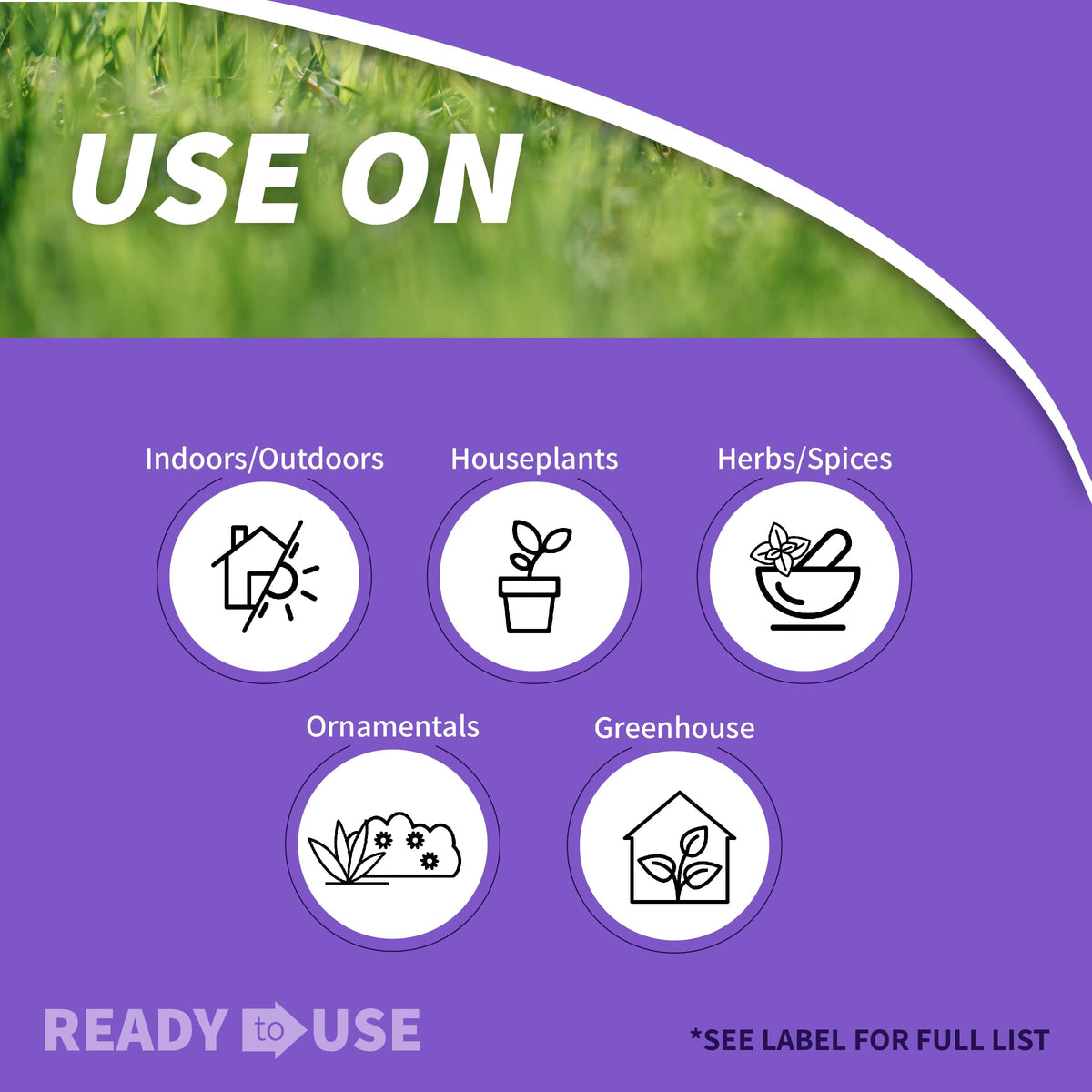 Mite-X spray application on a plant leaf for pest control.