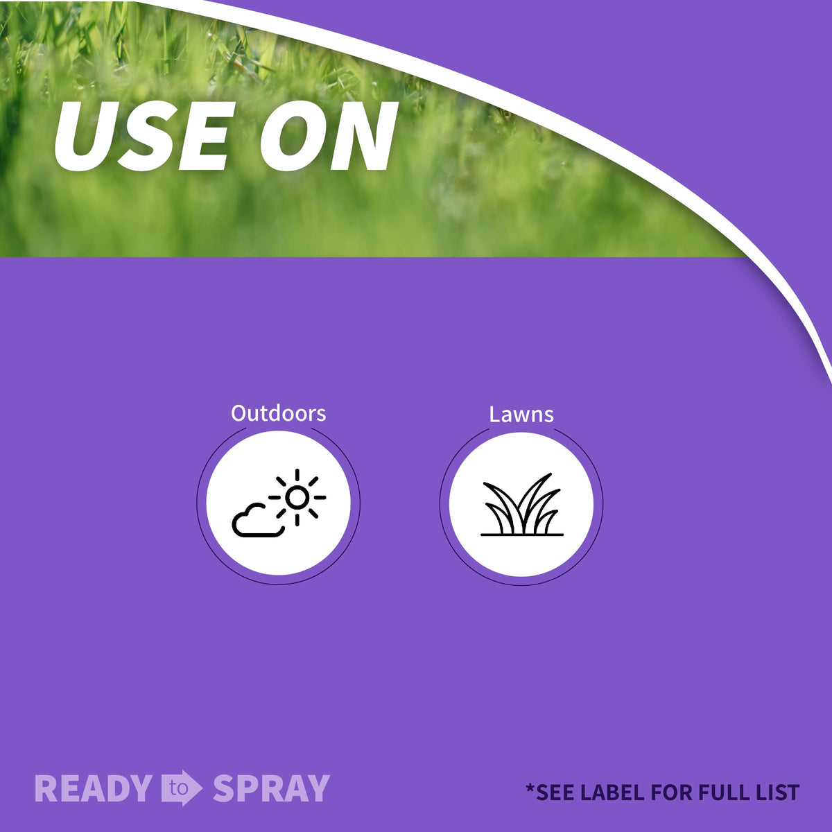 Bonide Liquid Weed and Feed applied to turf to control common lawn weeds.
