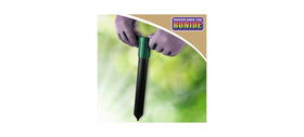 Bonide MoleMax Spike battery compartment highlights long life power option.