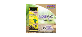 Bonide MoleMax Spike in garden setting protects crops without chemicals.