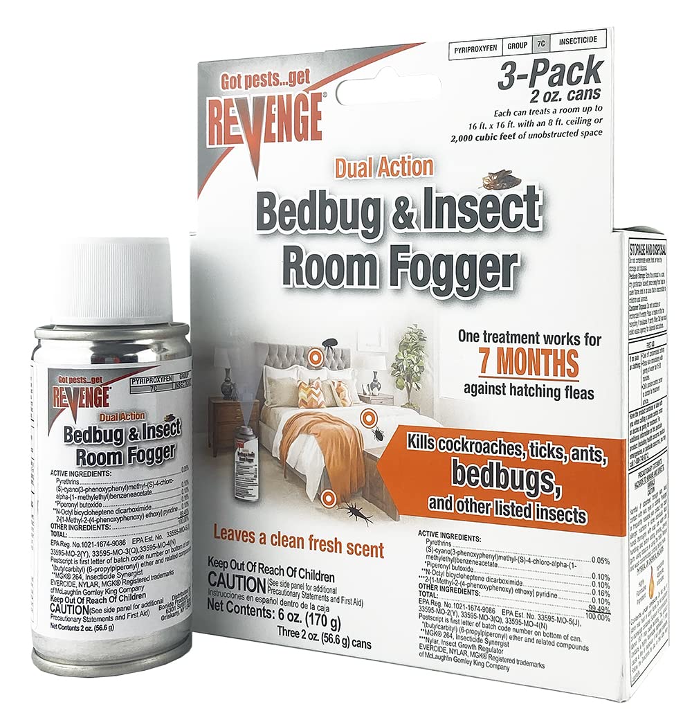 Bonide Revenge bedbug fogger can for bedroom pest control