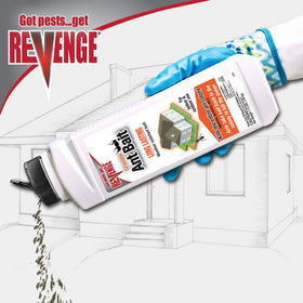 Bonide REVENGE granules applied around home perimeter deterring pests.