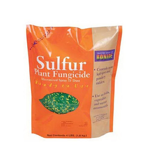 Bonide sulfur plant fungicide micronized spray-dust for garden protection and fungal control