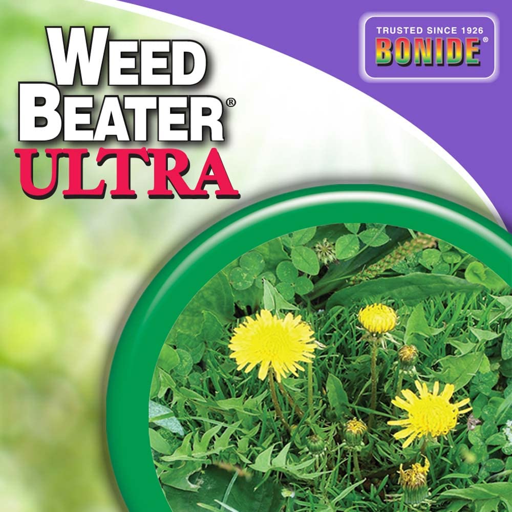 Bonide Weed Beater Ultra results visible in 7–14 days in lawns.