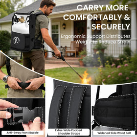 Bonioka ergonomic support with padded shoulder straps for comfortable all-day carry