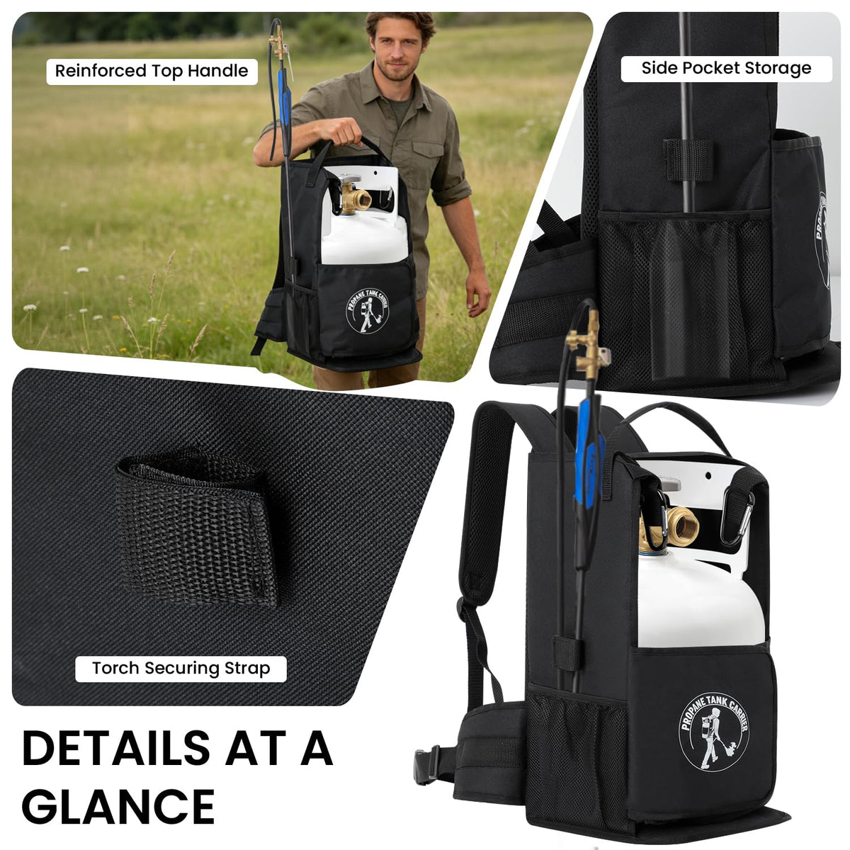 Bonioka backpack designed for outdoor tasks like weed burning and snow melting