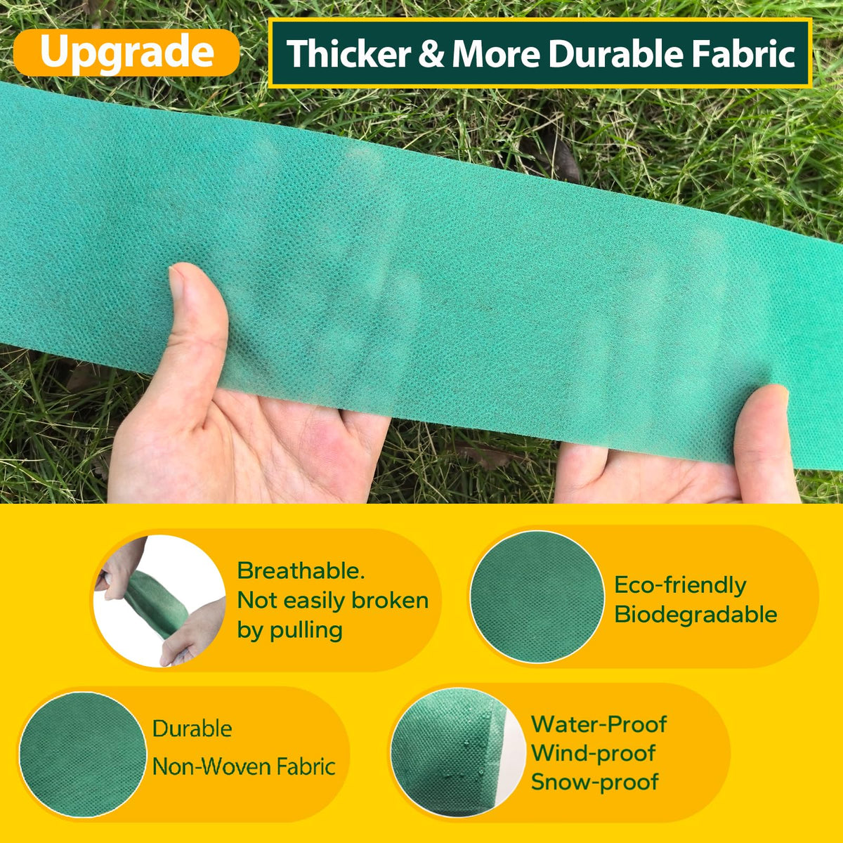All-season protection visualized as shade and warmth for trunk.