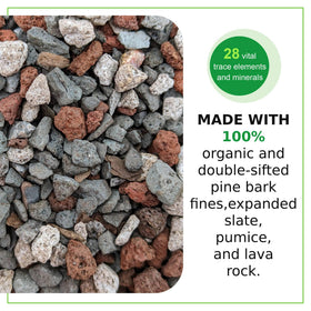 Bonsai Outlet Tinyroots bag label close-up, emphasizing nursery-grade formulation and convenience.