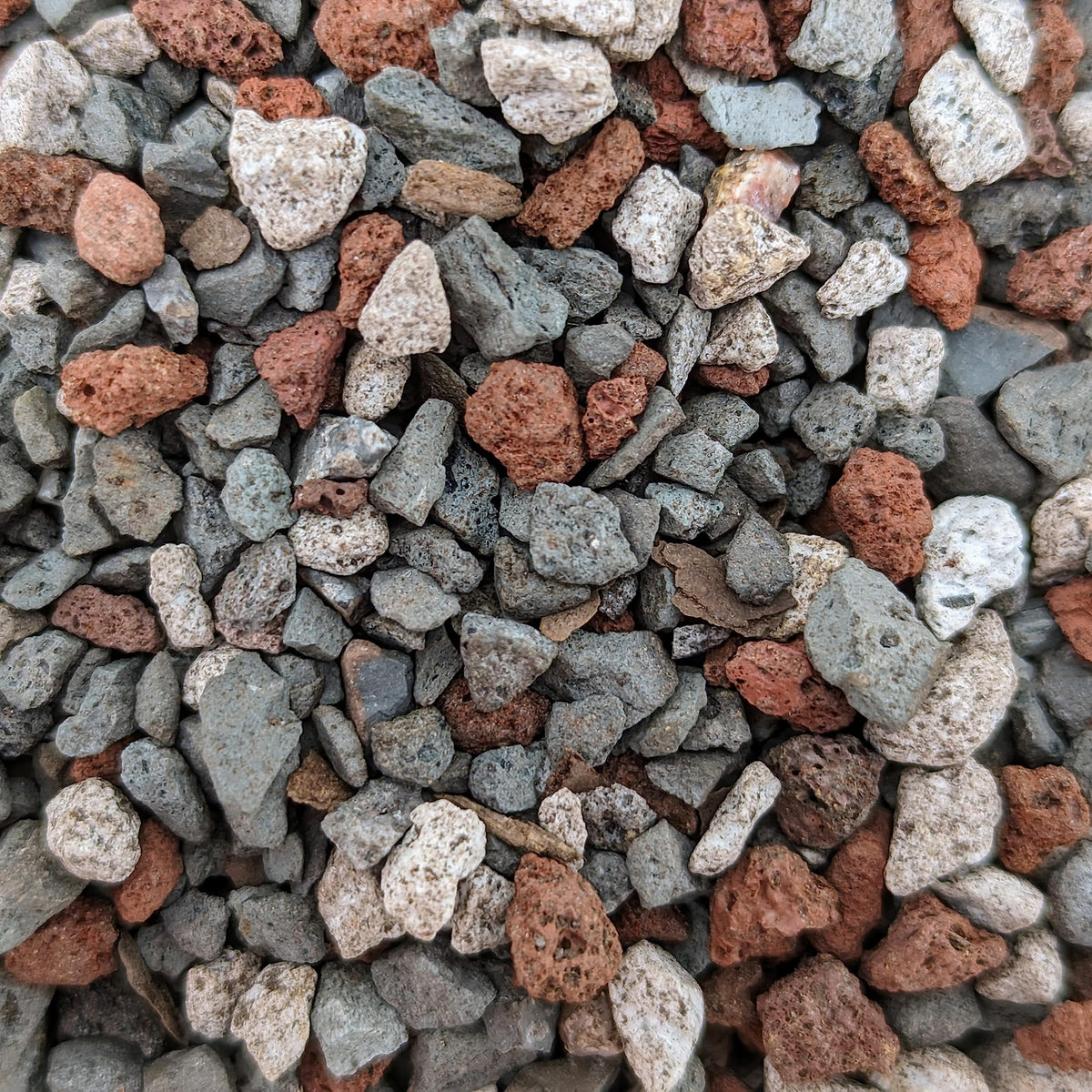 Bonsai Outlet Tinyroots soil components on display, highlighting compost mulch and minerals.