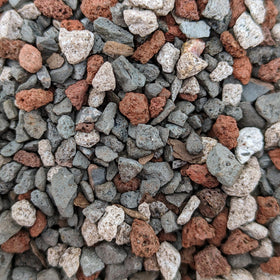 Bonsai Outlet Tinyroots soil components on display, highlighting compost mulch and minerals.