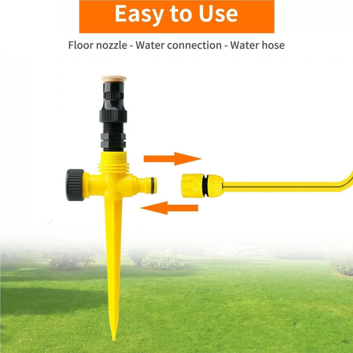 Bonseor 3-gear adjustable sprinkler delivers water-saving, even distribution.