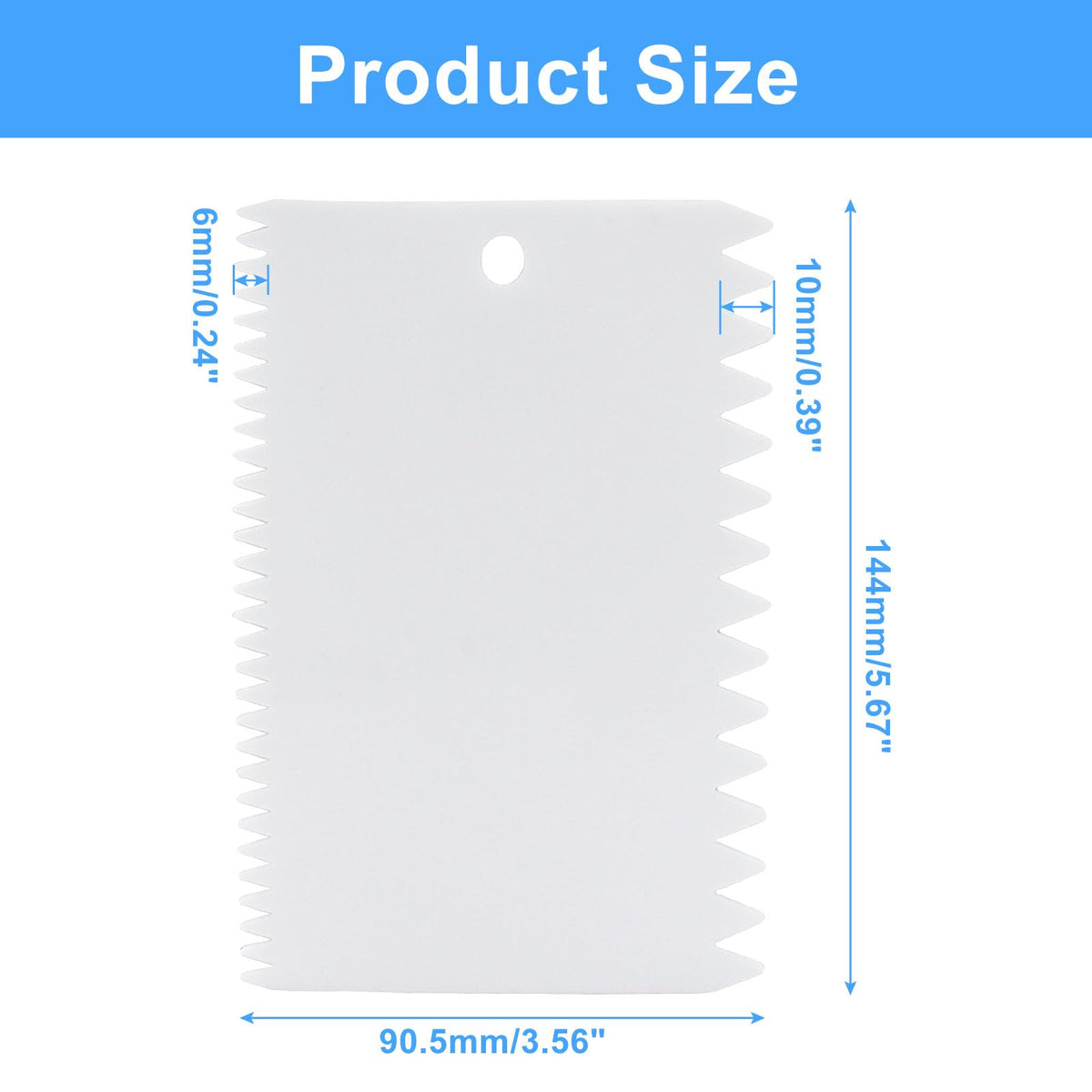 Bonsicoky plastic trowel spreader with 0-2 inch teeth for small-area work