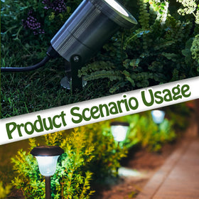 Bonsicoky pathway setup with solar light stake along yard