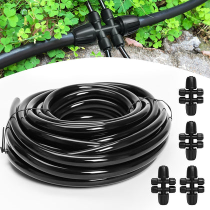 Bonviee 516 drip tubing 50ft for reliable garden irrigation across beds and containers.