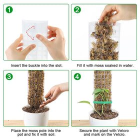 Bonviee garden ties secure plants along the pole for tidy growth