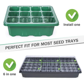 Bonviee seed starter tray's drainage holes prevent overwatering and encourage strong roots.