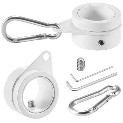 BONWIN 1-inch white flag pole rings secure mounting with minimal tangling