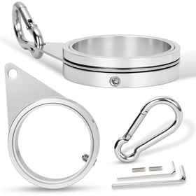 BONWIN 2in large flag pole ring clip securing a 1.8 inch pole for sturdy installation