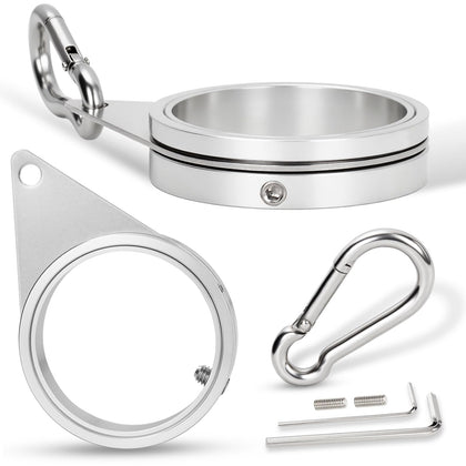 BONWIN 2in large flag pole ring clip securing a 1.8 inch pole for sturdy installation