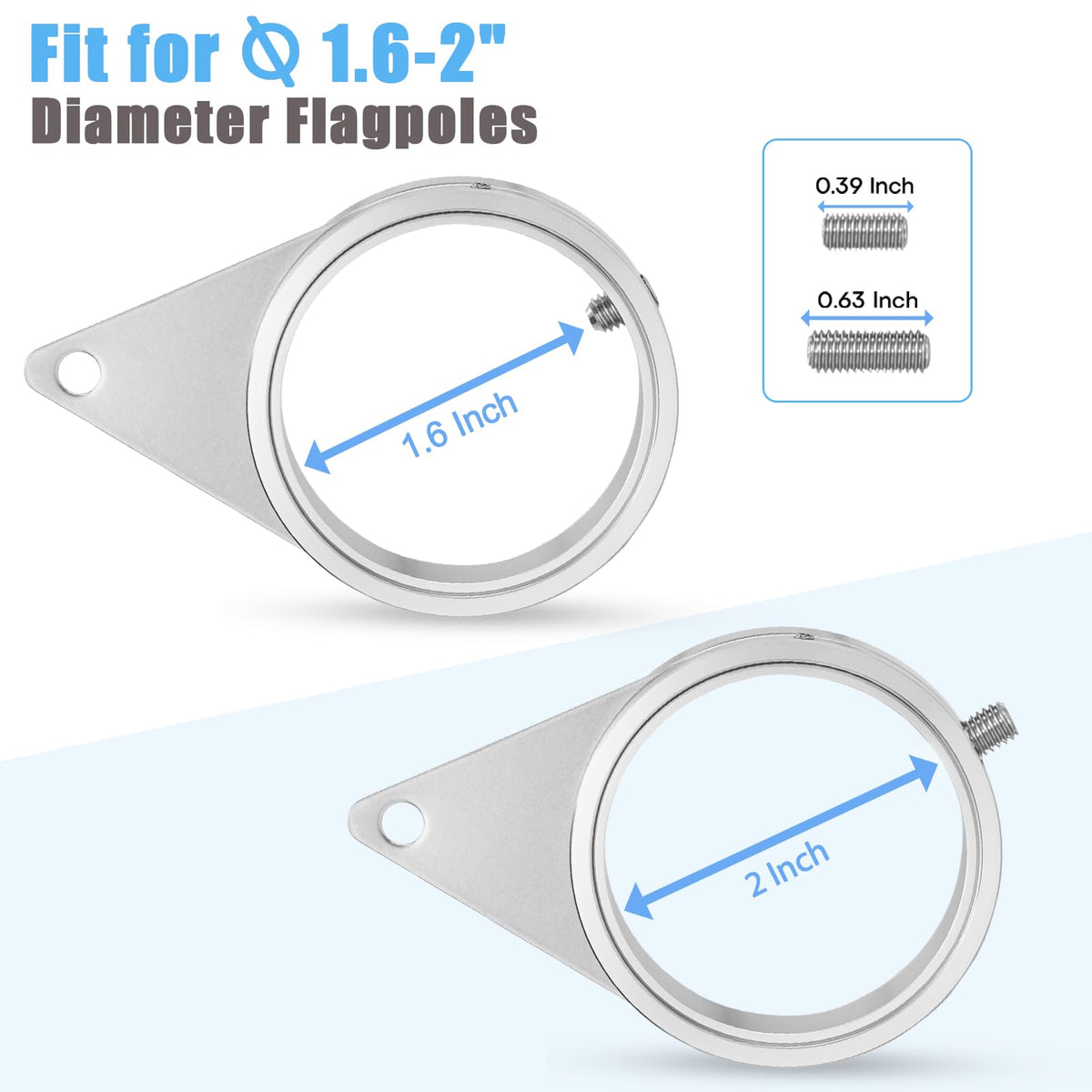 BONWIN aluminum alloy and stainless steel materials for durable flag hardware