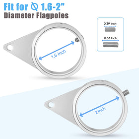 BONWIN aluminum alloy and stainless steel materials for durable flag hardware