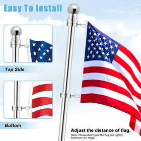 BONWIN anti-wrap design reduces twisting as flags flutter in wind.