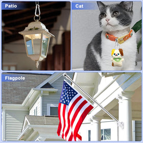 BONWIN clip attaching a flag to a pole with secure hold