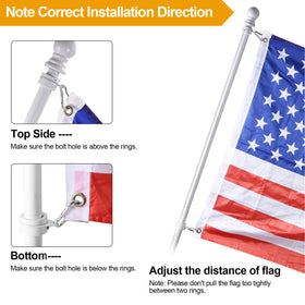 BONWIN easy-assembly flagpole kit ready for setup