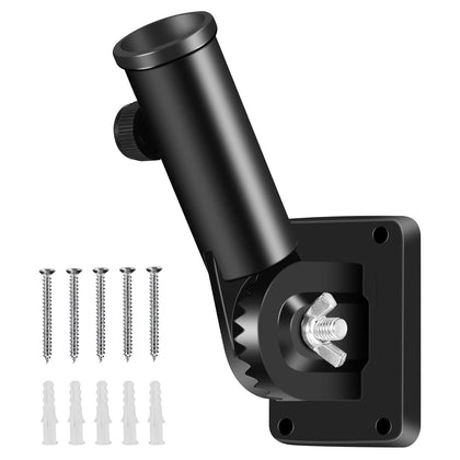 BONWIN 1-Inch flag pole bracket front view demonstrates sturdy outdoor mounting potential.