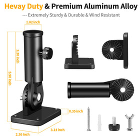 BONWIN hardware kit included enables quick secure installation on wood, concrete, or metal.