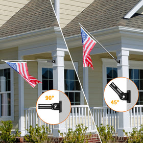 BONWIN outdoor installation on wall or porch offers versatile flag display options.